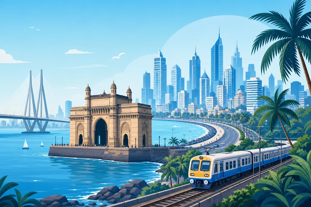 CRM software in Mumbai, Gateway of India and Marine Drive illustration