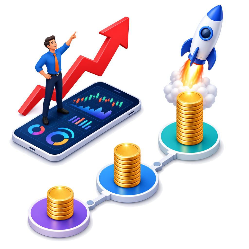 Partner growth illustration: scale earnings and grow with 91Leads CRM